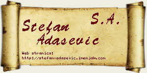 Stefan Adašević vizit kartica